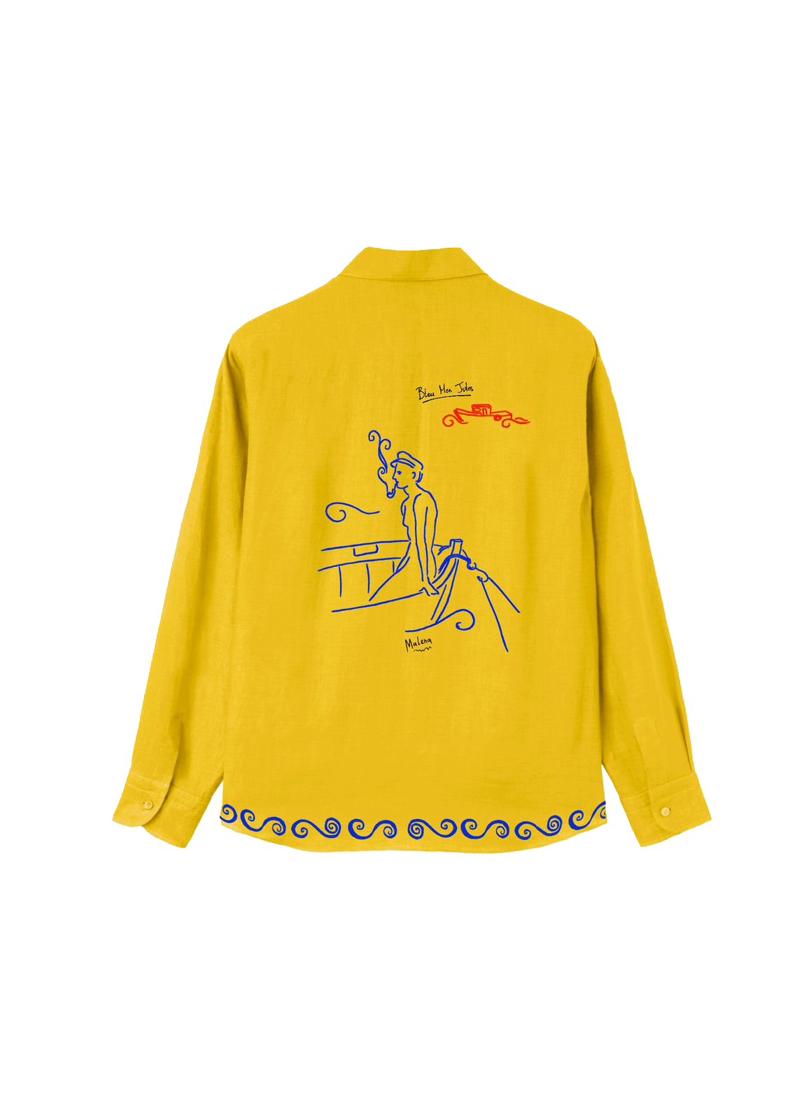 Chemise Kea Lin Jaune vue de face – Bleu Mon Jules