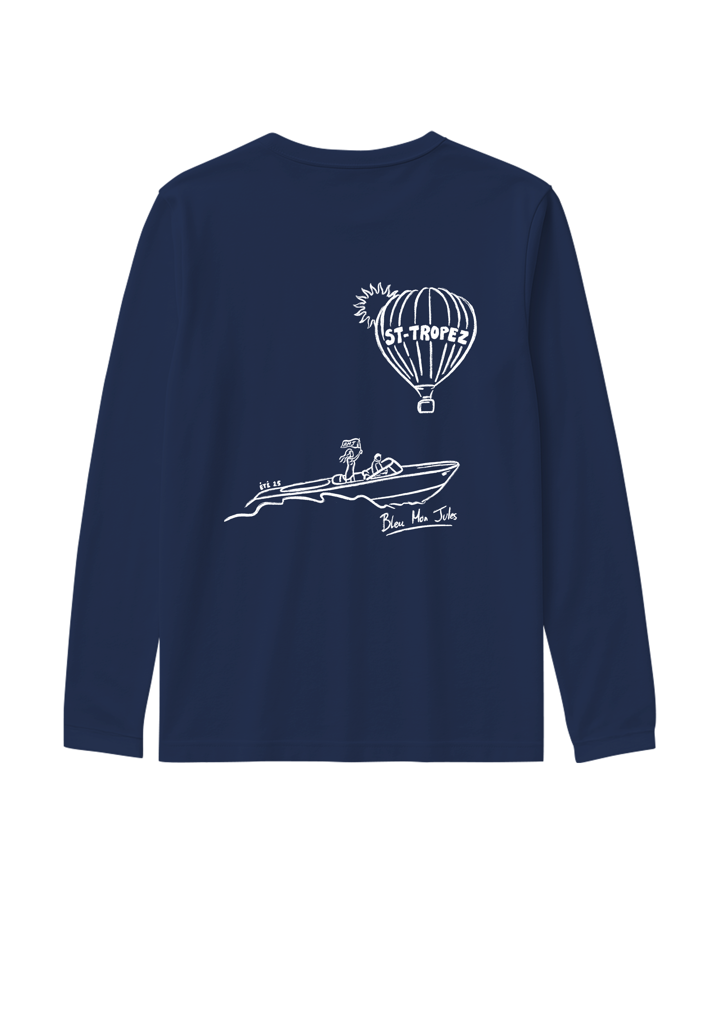 T-shirt manches longues bleu Montgolfière dos