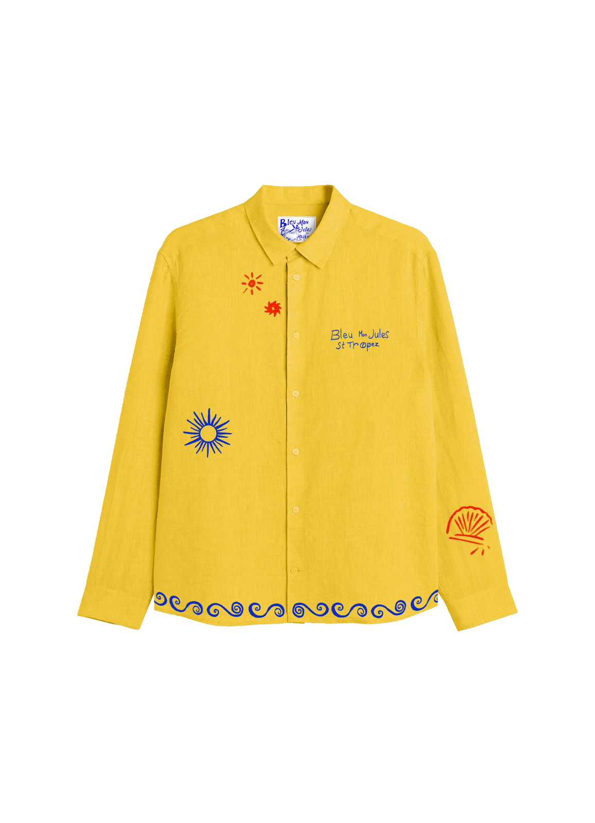 Chemise Kea Lin jaune vue de face – Bleu Mon Jules