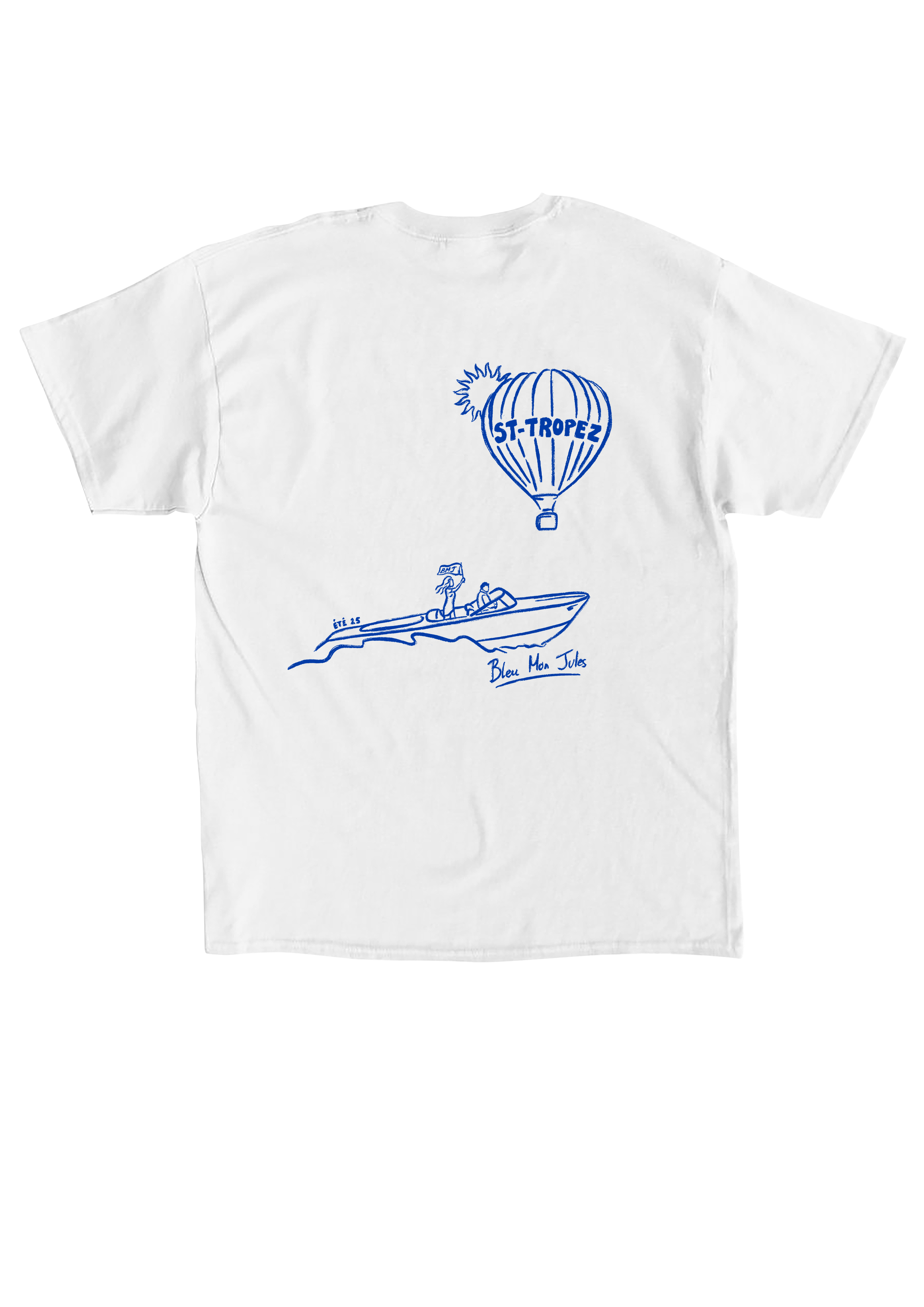 T-shirt manches courtes blanc Montgolfière dos