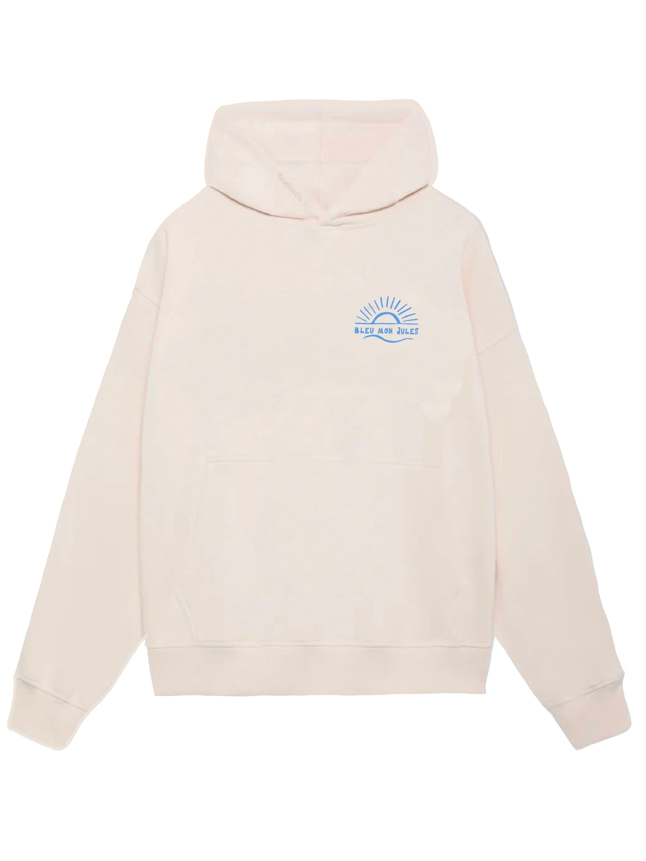 Sweat à capuche couleur crème Club Mer face