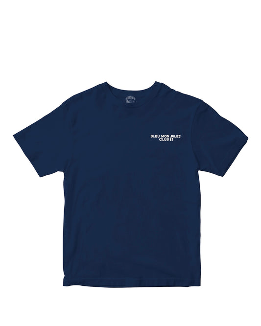 T-shirt bleu marine manches courtes bleu Java Bleu 25 face