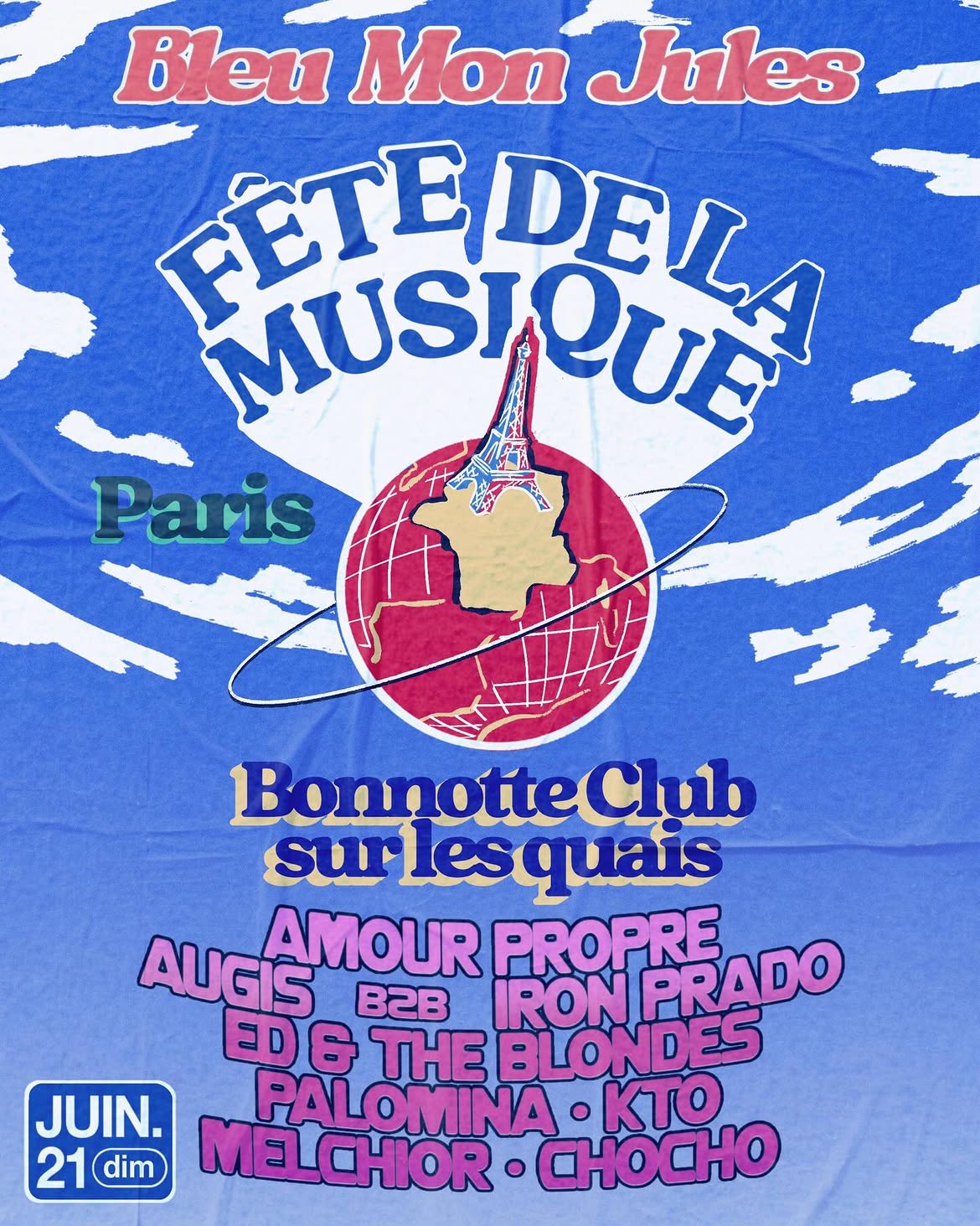 Bleu mon Jules x Bonnotte Club : 3 000 Javatistes au pied de la Tour Eiffel