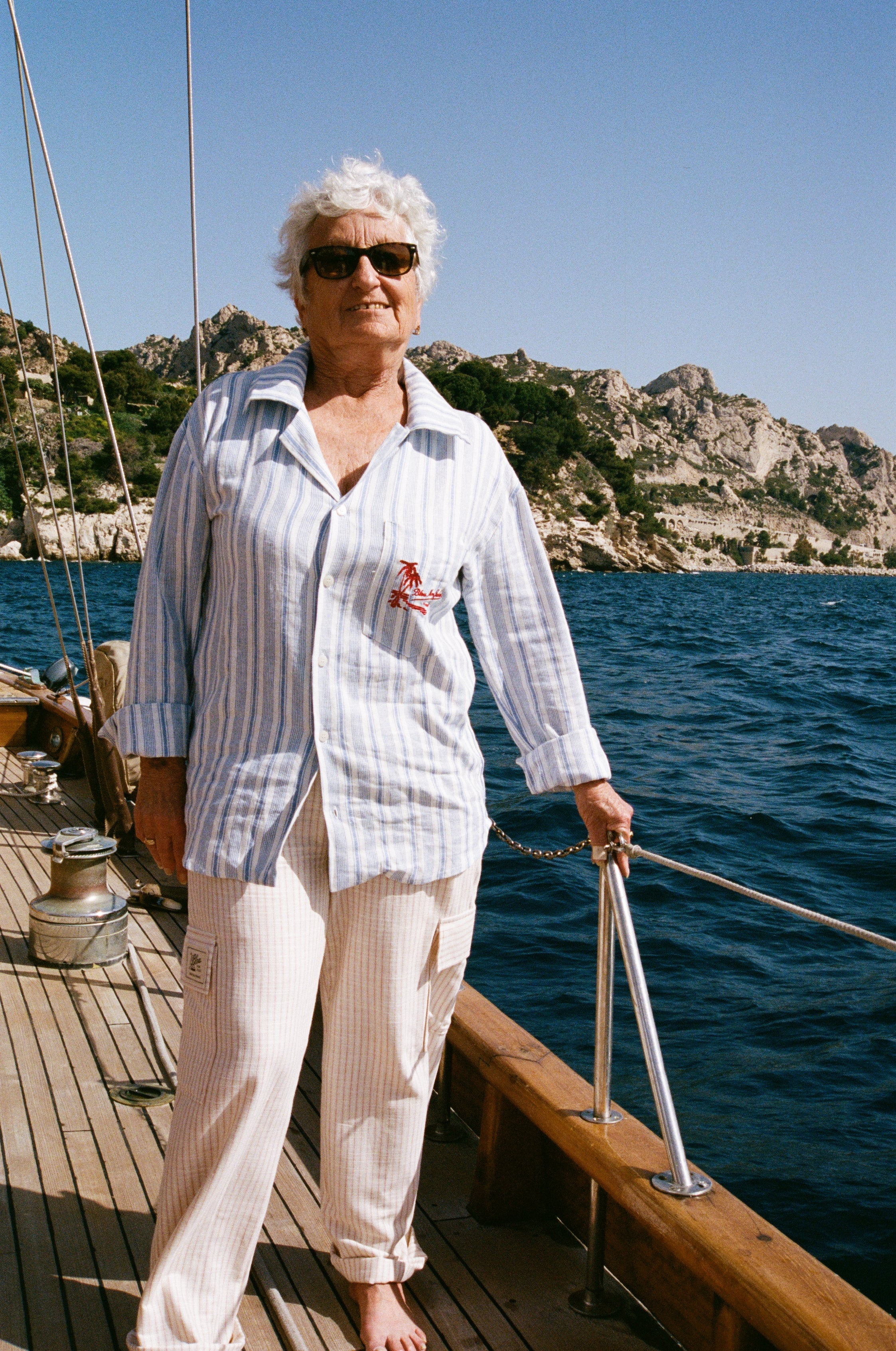 Chemise Rayée - Bleu mon Jules - Lin Rayé — photo 5