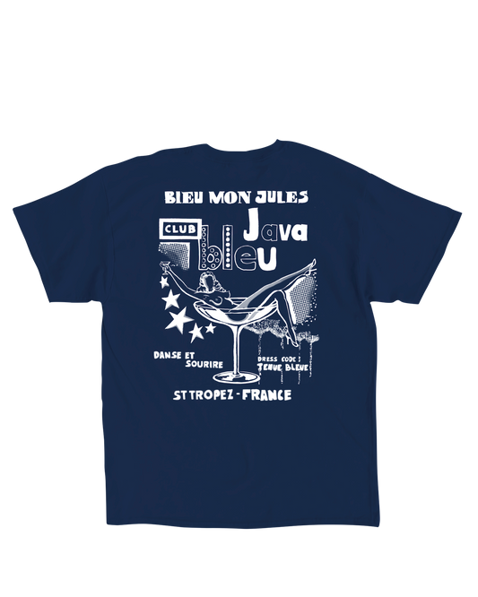T-shirt bleu Java Bleu 2024 dos - manches courtes