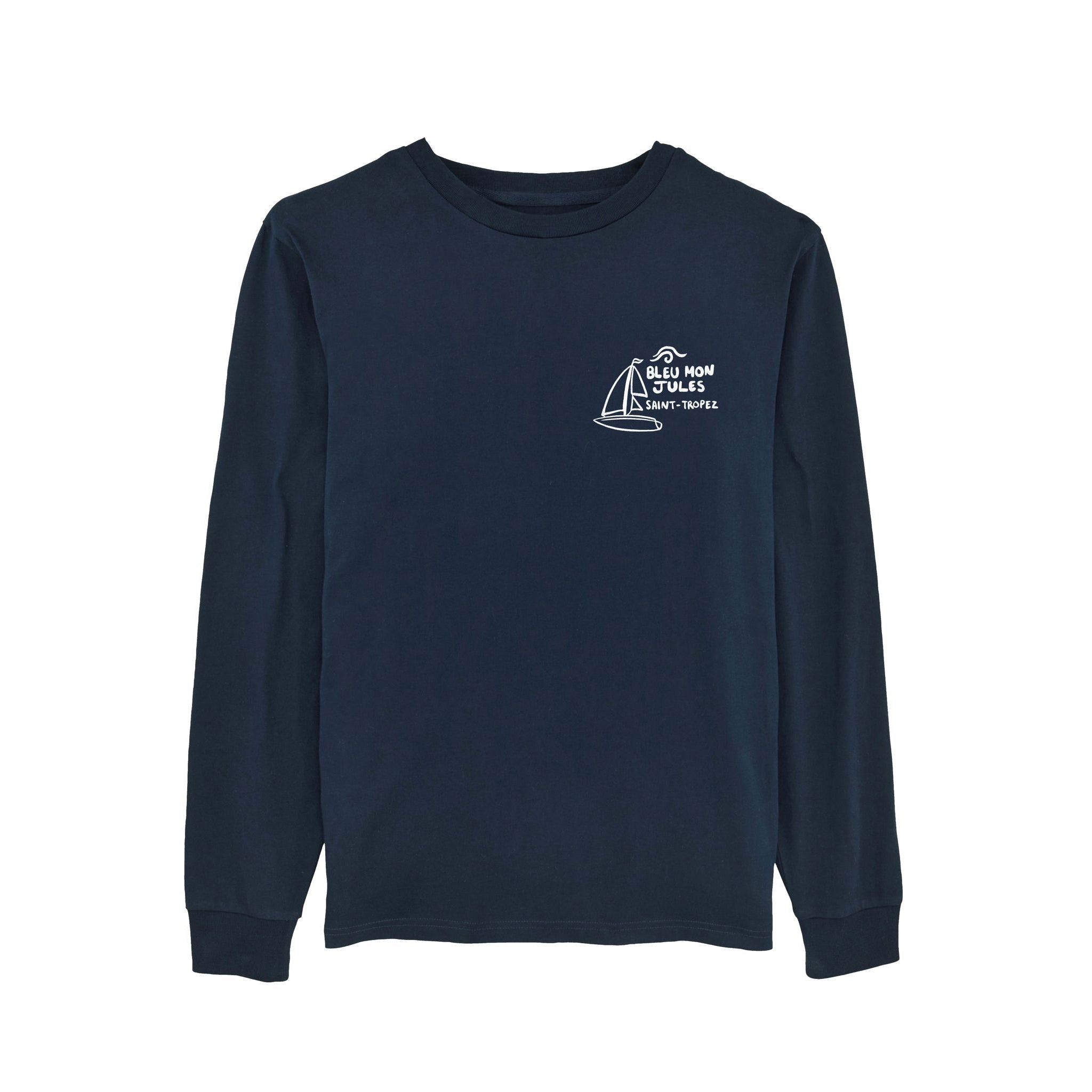 Bleu mon Jules T-shirt manches longues Les Voiles du Midi 2023 – Marine — 250gr — photo 2