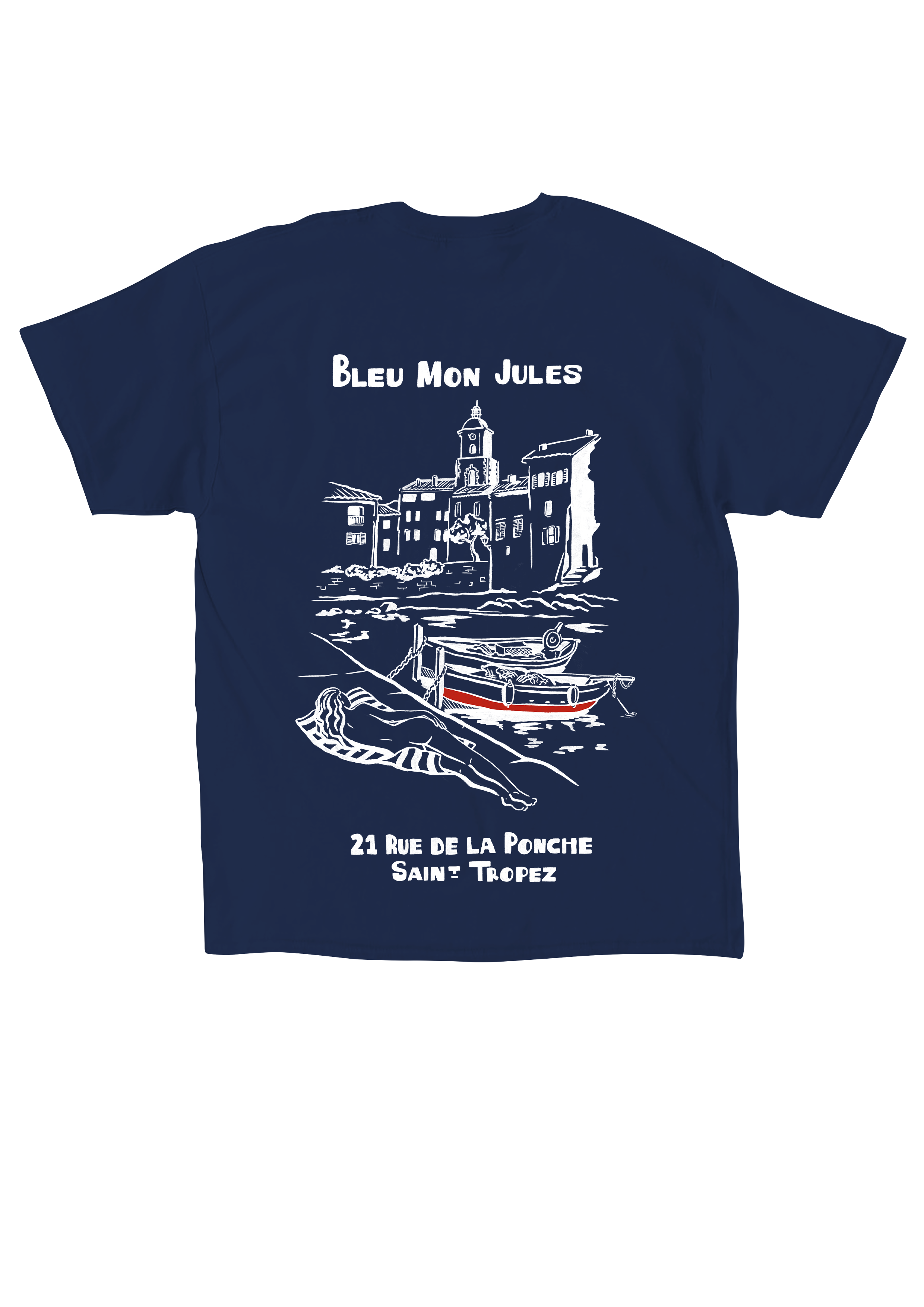 T-shirt Ponche - Bleu marine - 220g - S