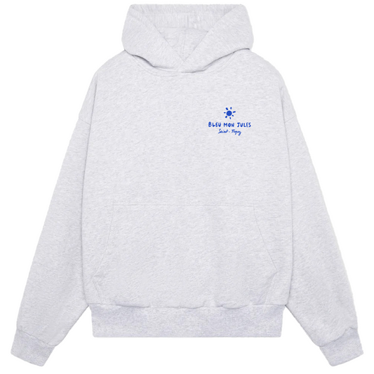 Sweat à capuche gris Bulle d'eau face