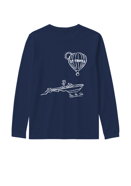 T-shirt manches longues bleu Montgolfière dos