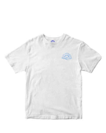 T-shirt blanc Club Mer face - manches courtes