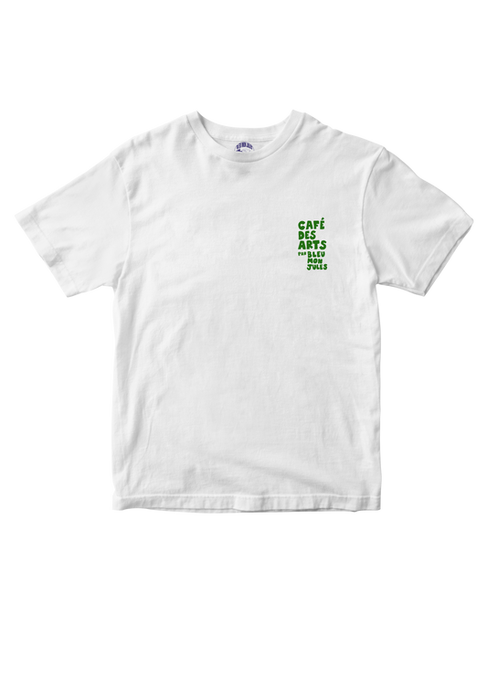 T-shirt blanc Café des Arts Saint-Tropez 2024 dos - manches courtes