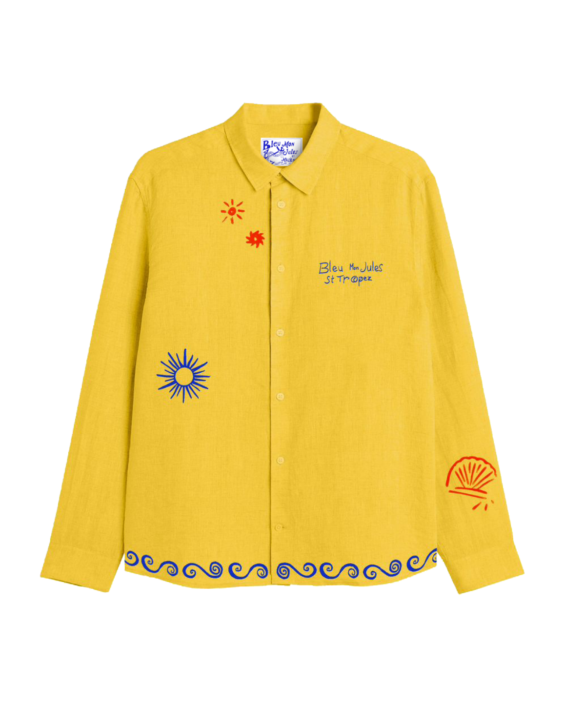 Chemise Kea Lin jaune vue de face – Bleu Mon Jules
