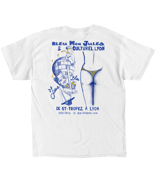 T-shirt blanc Culturel Lyon dos - manches courtes