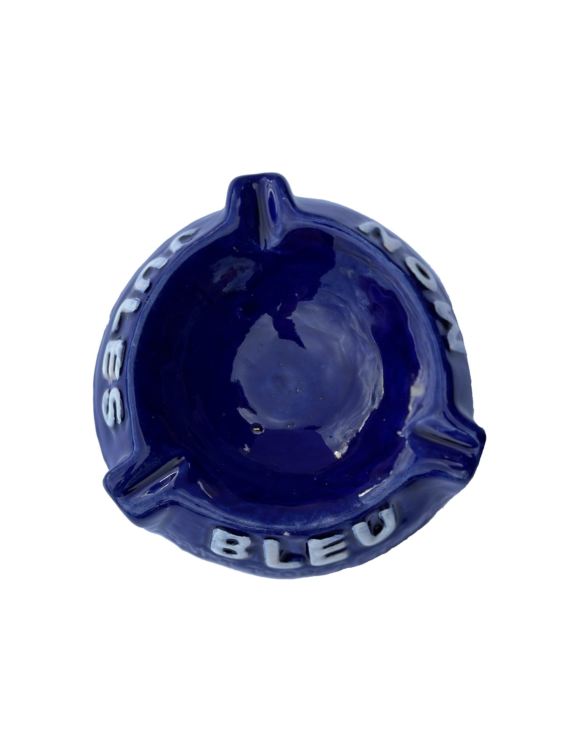 Petit Cendrier Marocain Artisanal Tatoué - Bleu Nuit, Céramique Décorée Main - Ø10cm - Idéal Cadeau Et Déco Maison/Jardin