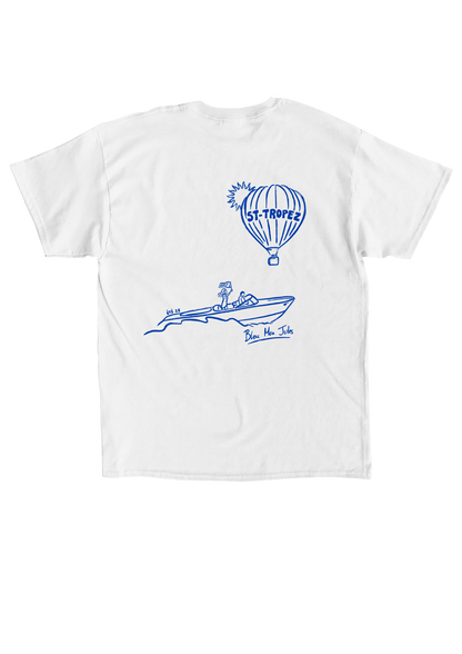 T-shirt manches courtes blanc Montgolfière dos