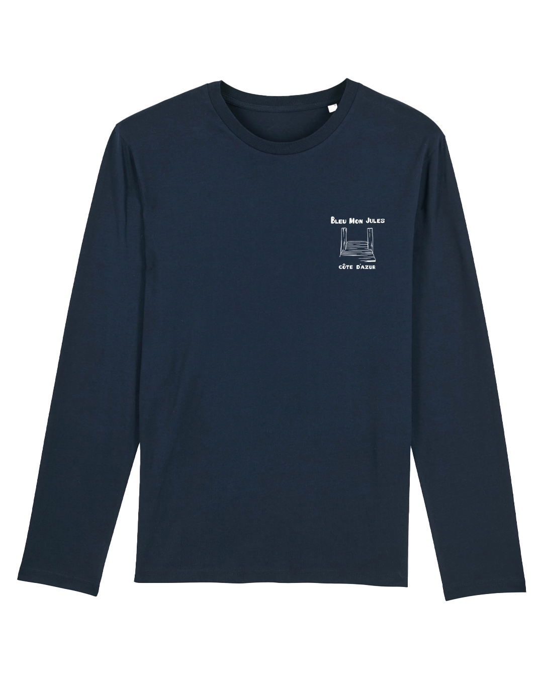 T-shirt manches longues bleu Clocher face