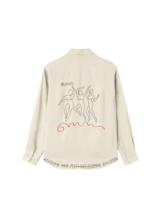 Chemise Sirtaki Lin vue de dos – Bleu Mon Jules