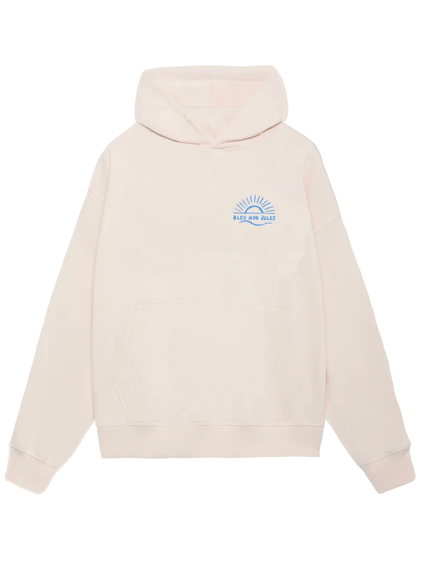 Sweat à capuche couleur crème Club Mer face