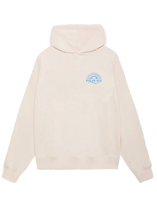 Sweat à capuche couleur crème Club Mer face
