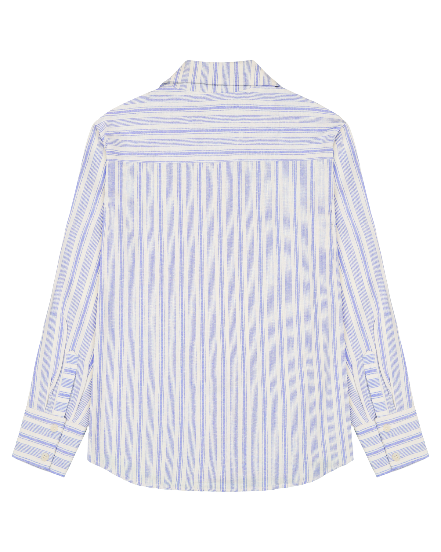 Dos chemise lin rayée bleu blanc Bleu mon Jules, vue de dos