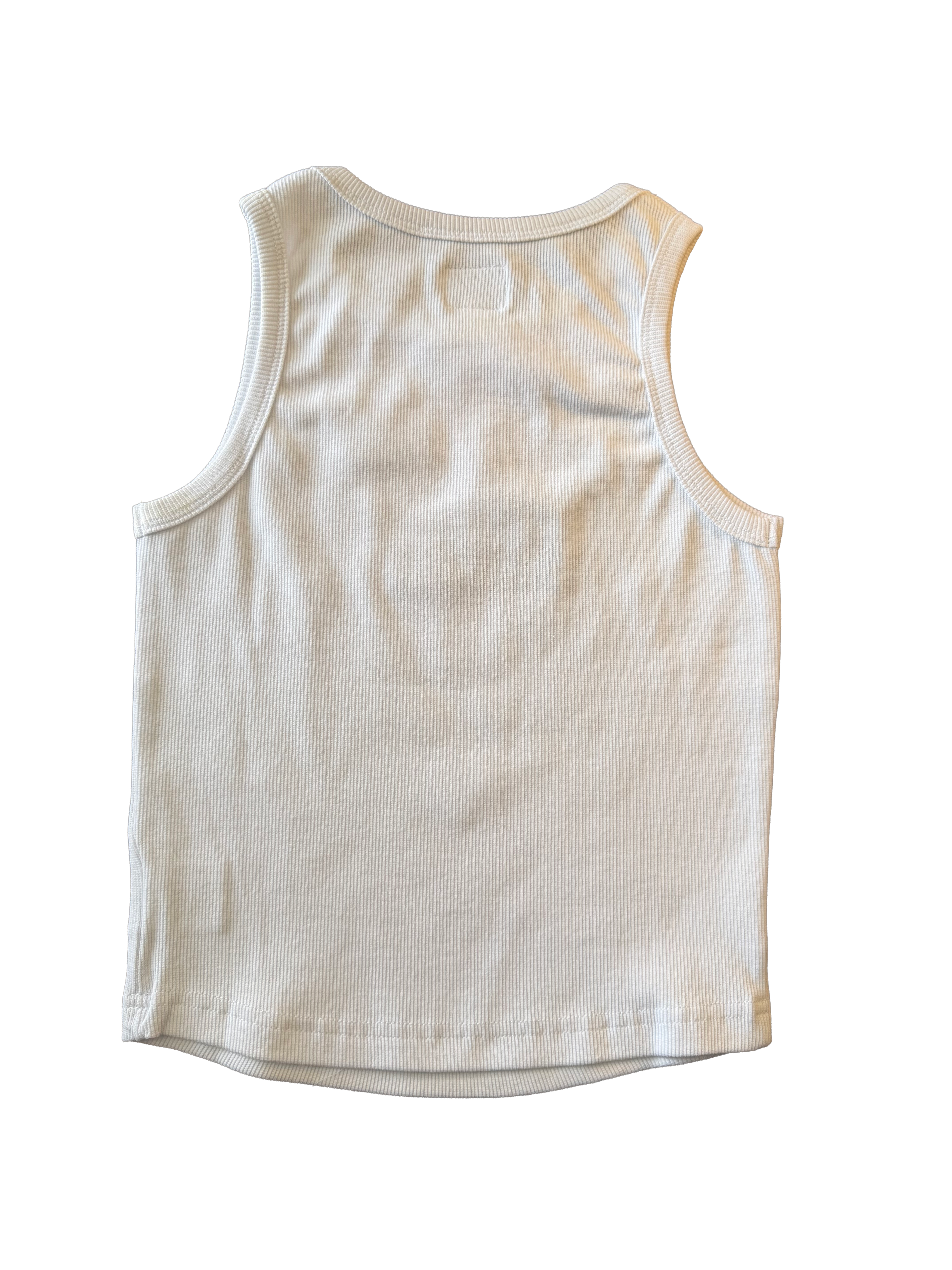 Women's Tank Top - Ribbed Cotton - Côte d'Azur Embroidery — 95% cotton / 5% elastane, 260 gsm — photo 3