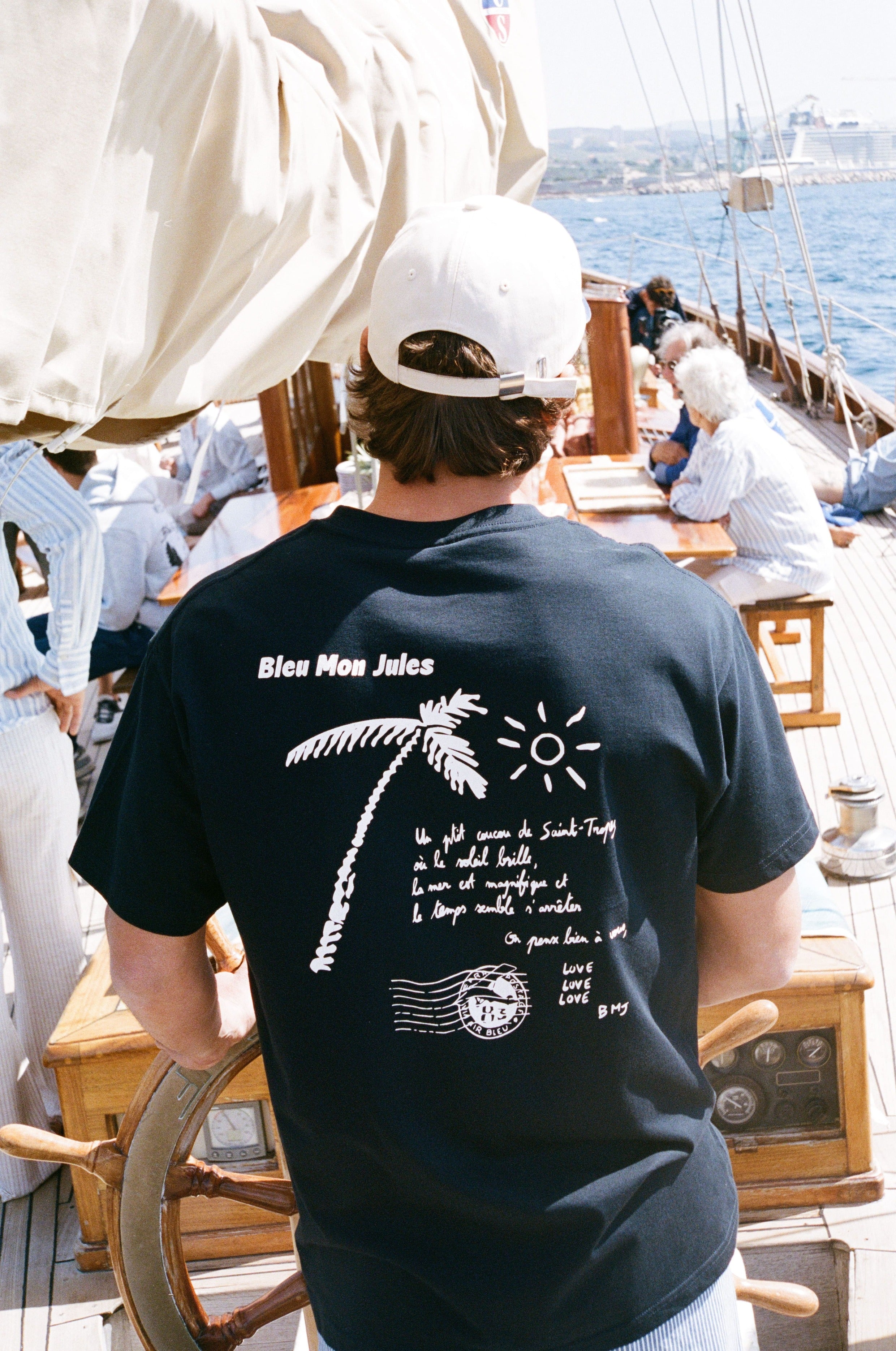T-shirt Carte Postale - Bleu marine - Taille XS — XS m², 200 gsm — photo 3