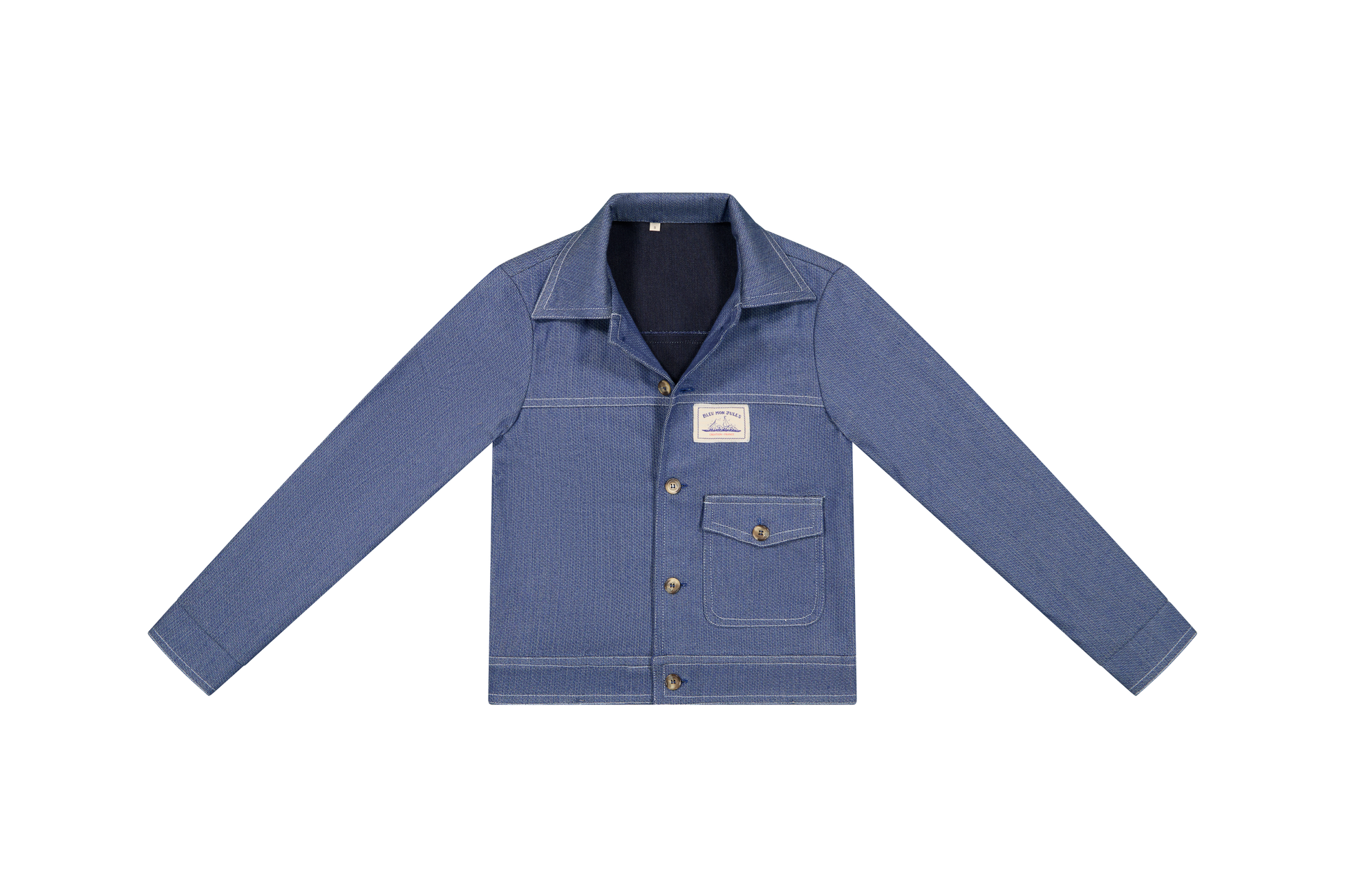 Veste bleu création - Denim retourné - S — photo 2