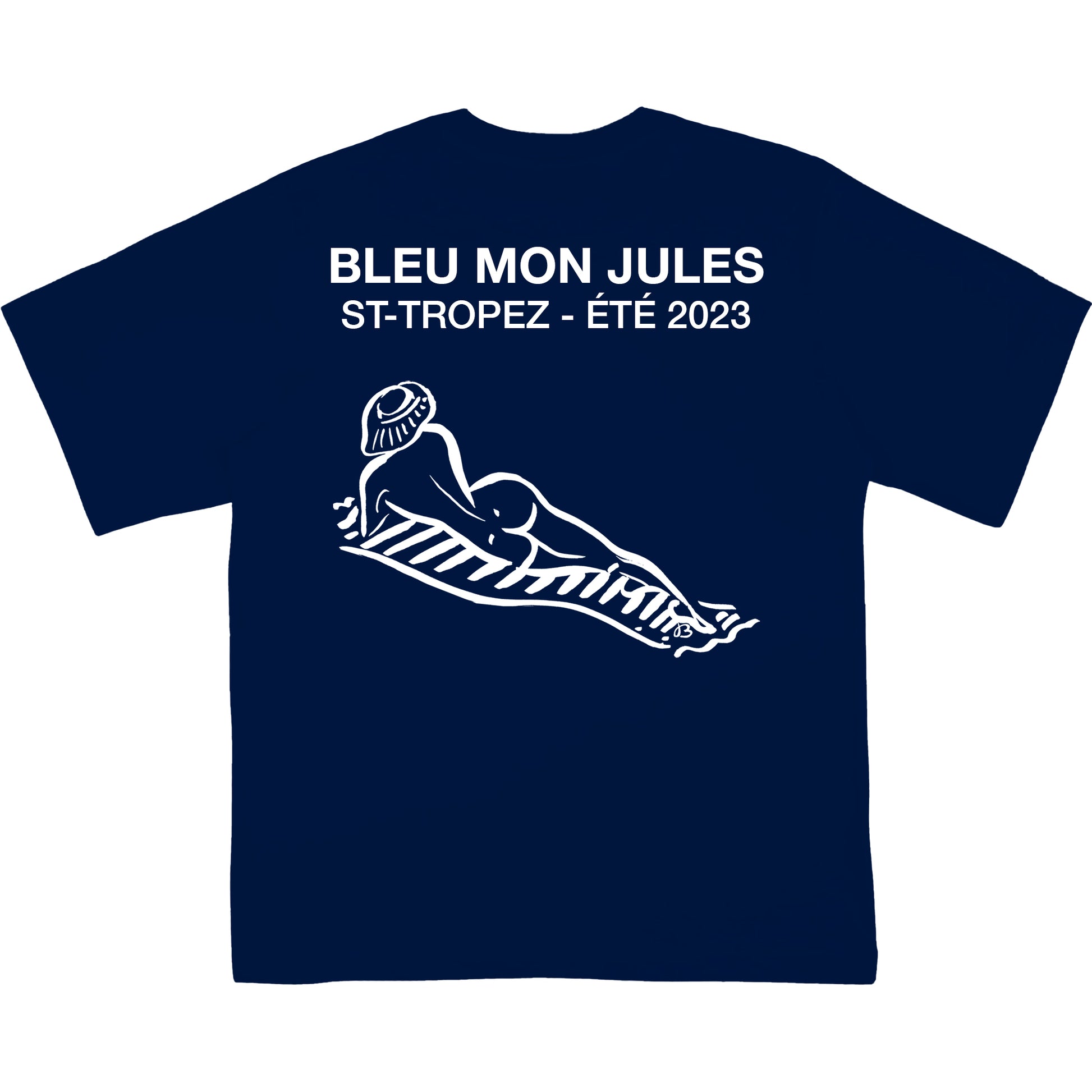 T-shirt Bleu de Bleu dos - manches courtes