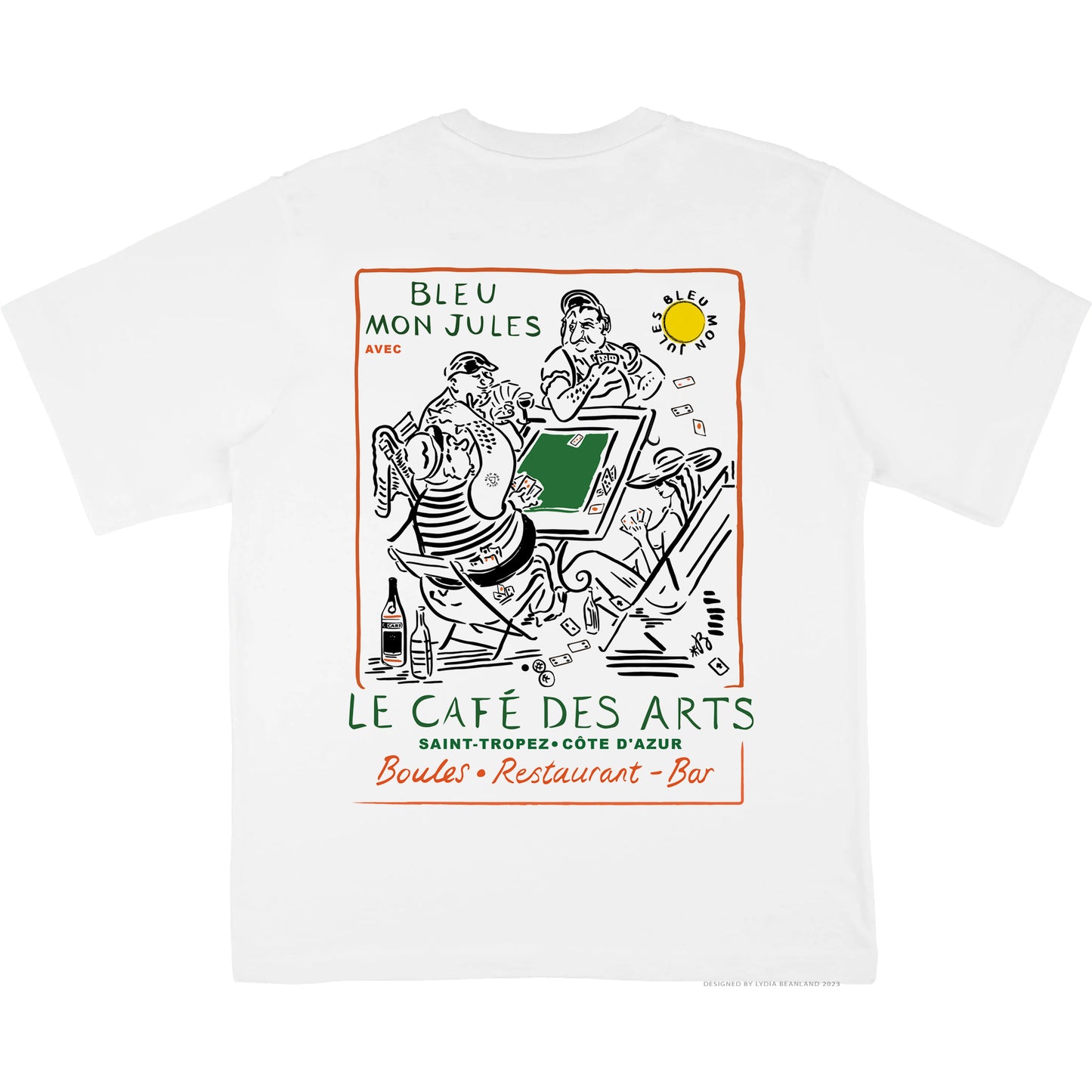 T-shirt blanc Café des Arts 2023 dos  - manches courtes