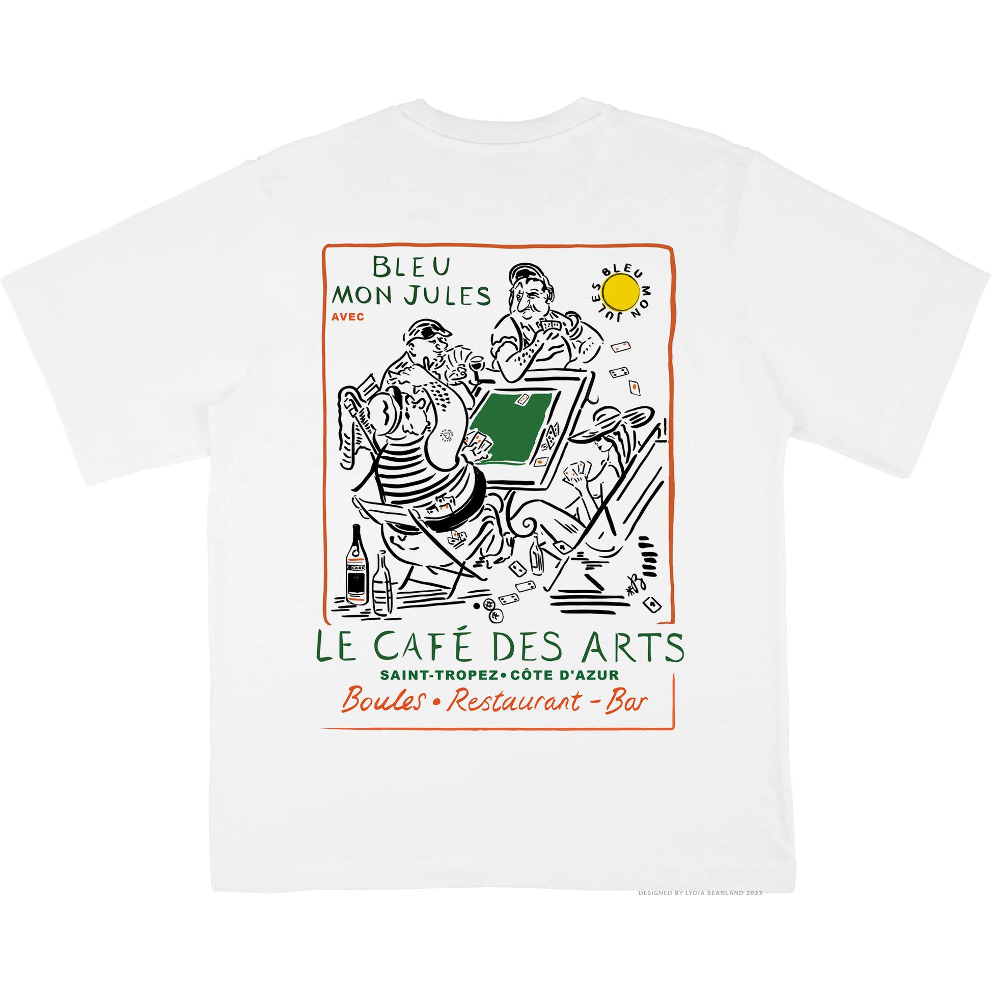 T-shirt blanc Café des Arts 2023 dos  - manches courtes