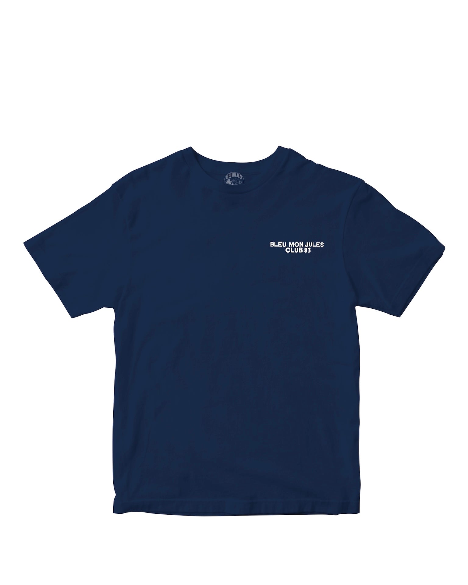 T-shirt bleu marine manches courtes bleu Java Bleu 25 face