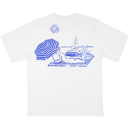 T-shirt Soleil Bleu - Bleu mon Jules - manches courtes